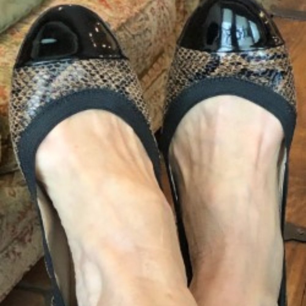 Cole Haan Snake Skin Pattern Ballet Flats